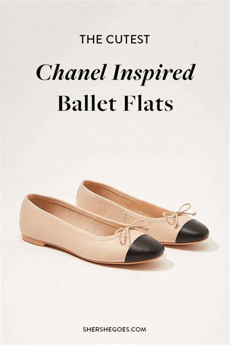 chaussure imitation chanel|Chanel look alike flats.